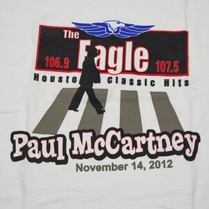 Houston's Eagle Paul McCartney Promo Nov 14, 2012 SS White Unisex Tee - Size XL